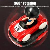 2 Pcs RC Bumper Car Set with Knockout Charaters Music and Lights - Tafeen Toys