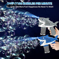 Shark Bubble Gun with High Speed Bubble and Light Effect