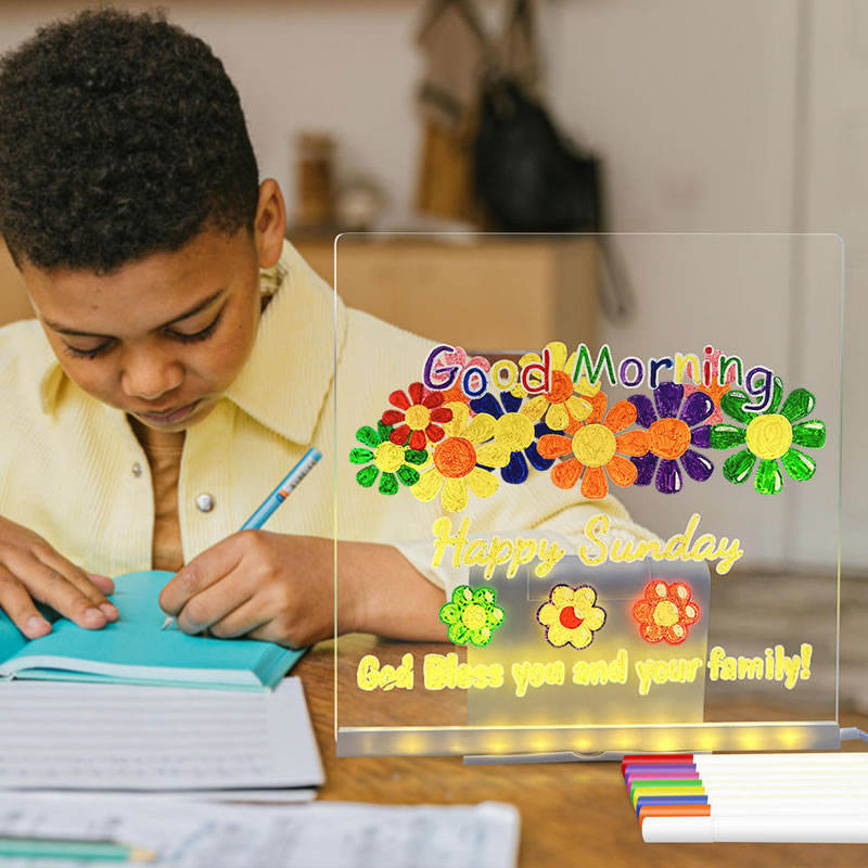 LED Light Acrylic Magic Board for Kids